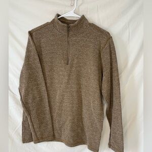 GAP Men’s brown/tan quarter zip pullover sweater. Size medium